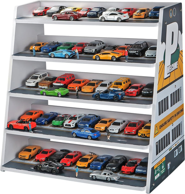 kivcmds Kivmcds 1/64 Hot Die Cast Wheel Display CaseFive-Tier Stepped car Model Display