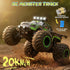 1:18, 20 2WD, 2.4 4-12 Remote Control Monster Truck for Kids: Off-Road RC Car with Headlights & Body Lights, km/h, GHz
