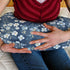 Summer Wonderful Flowers Baby Nursing Pillow Covers for Boy Girl Vintage Blue Floral Nursing Pillow Slipcovers