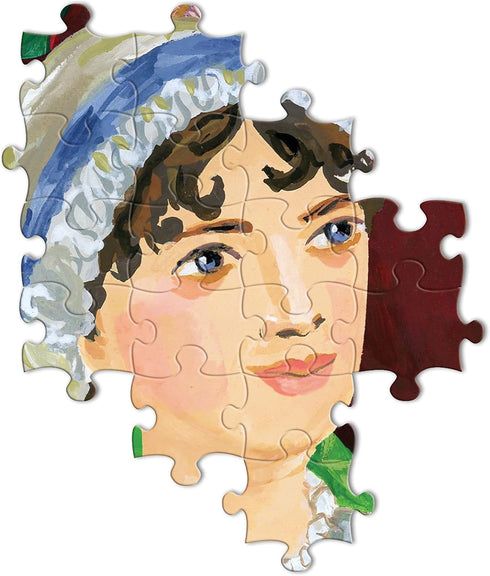 eeBoo: Piece and Love Jane Austen's Book Club 1000-piece Jigsaw Puzzle for Adults and Families, Glossy Pieces