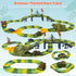Dinosaur World Race Track Toys - 216pcs Flexible Track Playset with 1 Dinosaur Car, 1 Race Car, 6 Dino Toys