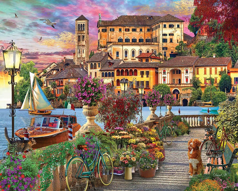 Italian Promenade Jigsaw Puzzle - 1000 Pieces by White Mountain - Italy Puzzle