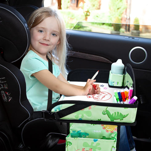 Kids Travel Tray, Car Seat Tray for kids Travel, Toddler Road Trip Essentials With Drawing Kit, Toddler Lap Desk