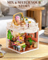 Rolife Super Creator Series Accessroies, DIY Mini Flower Garden Scenery Kit, Miniature Dollhouse Castle Building Kit's