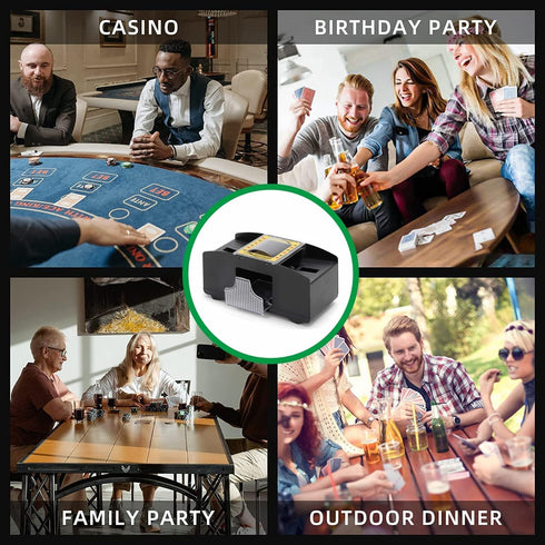 USB/Battery Operated Casino Automatic Playing Cards Shuffler for UNO Card Game Night