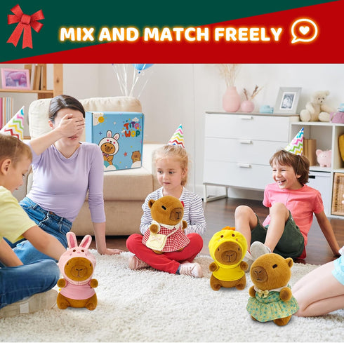 9-pc Set Capybara Plush Suitable for Kids Girls Cute and Soft Capybara Plush Stuffed Animal that Can Be Casually