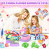 300+PCS 4 5 6 7 8+ GirlsHome Fabric Flower Bouquets Toys, DIY Flower Making Kit for Kids, Arts and Crafts for Kids