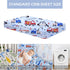 Billion Xin 52'' 28'' 100% Crib Sheets for Boys and Girl, Fitted Crib Sheet X for Standard Crib - Natural Cotton Fitted