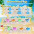 HUUIDY 4 4-12 Beach Toys for Kids, Sand Toys with Sand Buckets and Shovels for Kids, Sand Castle Building Kit with Mesh