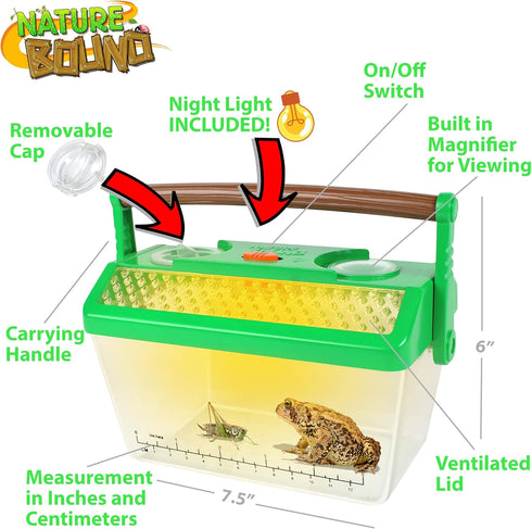Nature Bound Bug Catcher Kit for Kids | Critter Barn Habitat | Indoor/Outdoor Insect Collecting with Light | STEM Toy