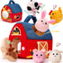 hahaland Baby Toys 6-12 Months - Surprise Barn Stuffed Farm Animals, Rattle,
