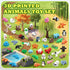 50 Pack 3D SCIONE Mini Printed Animal Figurines, Flexible Articulated Fidget Toys, Cute Desk Decor Party Favors