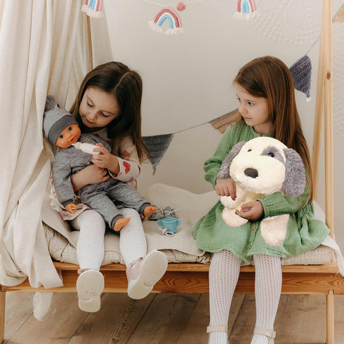 Crillop 24 inches, 4 lbs, Weighted Plush Dog Stuffed Animal, Soft Plushie for Kids and Adults (Dog Medium)