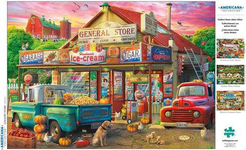 Buffalo Games Country Store, 500 Piece Jigsaw Puzzle, Multicolor, 21.25"L x 15"W