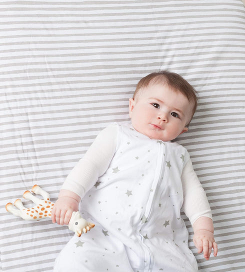 2-Pack Elys & Co. Waterproof Crib Sheet/Toddler Bed Sheets All-in-One Mattress Protector and Fitted Sheet Soft Jersey