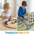 Community Set 310 Wooden Traffic Signs & Helper Figures Toy Includes Police, City & Construction Workers, Road Signs