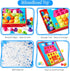Geekper Button Art Toys for Toddlers - Color Matching Mosaic Pegboard Educational Toys for Kids