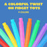 JOYIN 9 Pack Pop Tubes Sensory Toys, Fidget Tubes Party Favors in 9 Colors, Connectable and Extendable for Stress Relief
