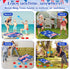 2 in 1 Bean Bag Toss with 12 Bean Bags for Boys Girls, Outdoor Games Cornhole Game Set for Activities