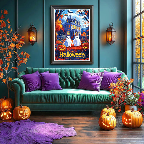 1000 27.5 19.7 inch Halloween Little Devil Piece Puzzles, Hard Challenge Art Jigsaw Puzzles, for Gifts Birthday Party