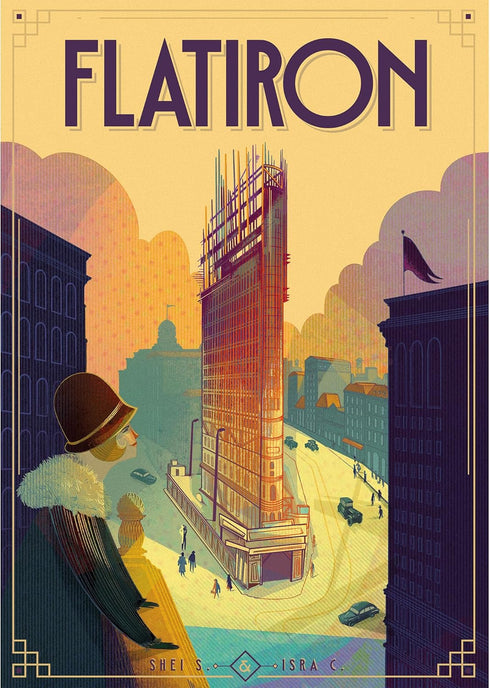 Ludonova 12+, 1-2 45 Flatiron Board Game - Build The Iconic New York Skyscraper! Architectural Strategy Game, Fun