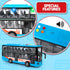 ArtCreativity Die Cast Double Decker Bus Toy with Lights & Sounds, Friction Powered for Kids