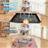 59x59 Inches Splat Mat for Under High Chair, Large Size Mess Mat Floor Protector, Corner Snap Design, No Splash