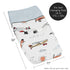 Sweet Jojo Designs Vintage Airplane Boy Baby Nursery Changing Pad Cover - Grey Yellow Orange Red White and Blue