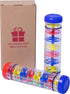 2 Pack 8 Inch Rain Sticks for Kids, Sensory Toys for Toddlers 1-3, Rainmaker Wobble Toys for Babies