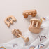 Organic Wooden Baby Rattle Toy - Montessori Rattle Roller, Waldorf Inspired Grasping Toddler Toys