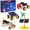 STEM 4 Set Solar Motor Kit, Electric Science Experiment Projects, Educational Building Car Kit for Kids