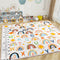 Mfmiudole Baby Gyms Playmats for Playpen, 71"59" Boho Rainbow Play Mat for Playpen