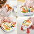 eJog Pup Baby Activity Table Learning & Fun, Baby DJ Table for Sitting Play, Keyboard Musical Toy and Detachable Red