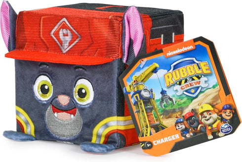 Rubble & Crew Stuffed Animals - Charger, 4-Inch Cube-Shaped Plush Toy for Kids Ages 3 and Up