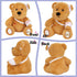10 inches Hopearl Adorable Bear Toy Gift with Broken Arm, Soft Stuffed Animal, Comforting Companion, Brown