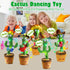 Sunny Dancing Cactus Toy - Talking, Lighting, and Mimicking Electronic Plush for Kids (Cowboy Style)