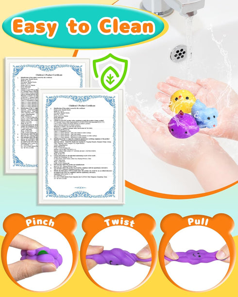 Kidific 30 Pack 3-5, 4-8, 8-12, Squishy Toys, Random Kawaii Party Favors for Kids Treasure Box Toys for Classroom