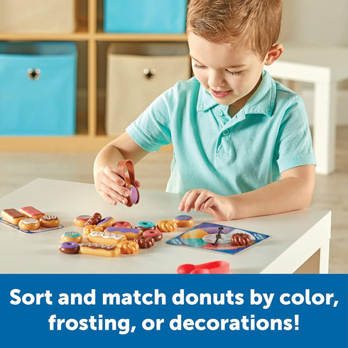 Learning Resources Grab That Donut!, 39 Pieces, Ages 3+, Fine Motor Game, Toddler Learning Toys, Educational Games