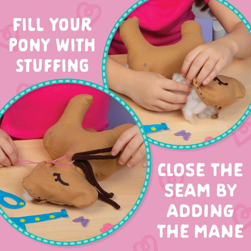 1 5+ Craft- Tastic - Make a Friend Pony - Mini Sewing Kit, Arts and Crafts, Kids Crafts, Art Supplies, Craft Kit Makes