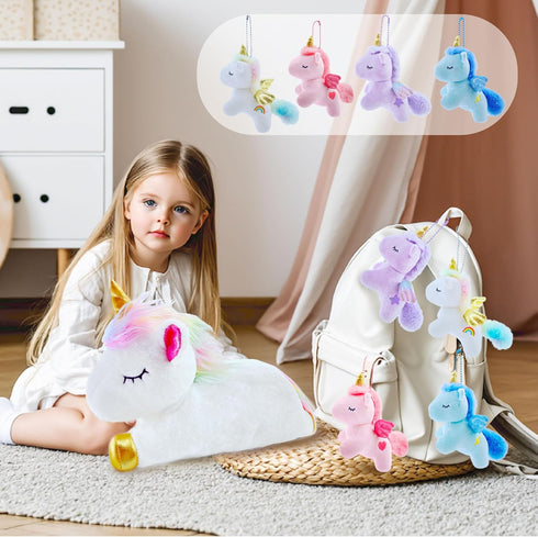 Mommy 4 Tummy,Kawaii Unicorn Stuffed Animal,Cute Unicorn Stuffed Animal with Baby Unicorns Plush in Unicorn Plush Toy