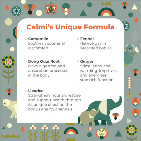Milkcare 60 Calmi Baby Gas Relief Through Mother's Milk, Supplement for Mothers, Vegan Capsules, Helps with Gas Relief