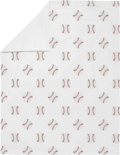 Sweet Jojo Designs Sports Baseball Patch Baby Boy Receiving Security Swaddle Blanket for Newborn or Toddler Nursery Car