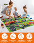 26pcs 3 4 5 Coogam Alphabet Maze, Pull Back Car with Play Mat Preschool Letter Matching Game for Years Old, Montessori
