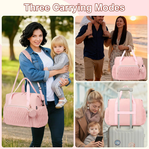 6pcs, Yorige Diaper Tote Bag for Baby Large Mom Hospital Bags with Changing Pad Pacifier Case for Labor Delivery Boy