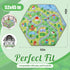 52x45 HOMBYS Hexagon Playpen Mat, Thicken Soft Playpen Mat Fits Hexagon Portable Play Yard & Playpen, Washable Baby
