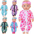 Unicorn Element 5 Sets Baby Doll Clothes for 14-18 Inch Dolls, Casual Wear for 17 Inch Baby Doll, 10 Pcs Clothes