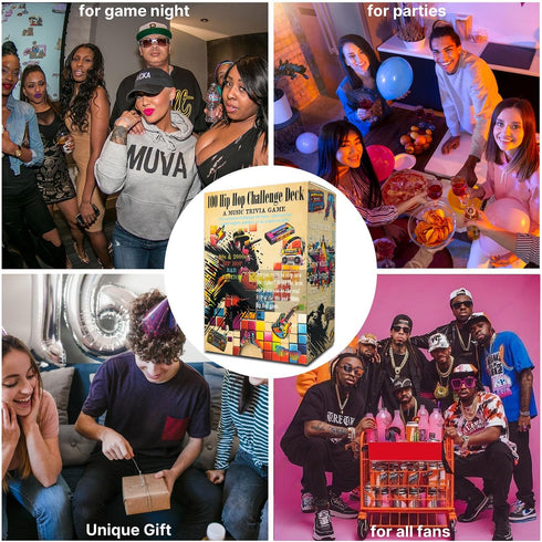 90s 2000s Music Trivia Card Game, Adult Game Night and Fun Family Party Quiz for Music Lovers, and Hip Hop and R&B