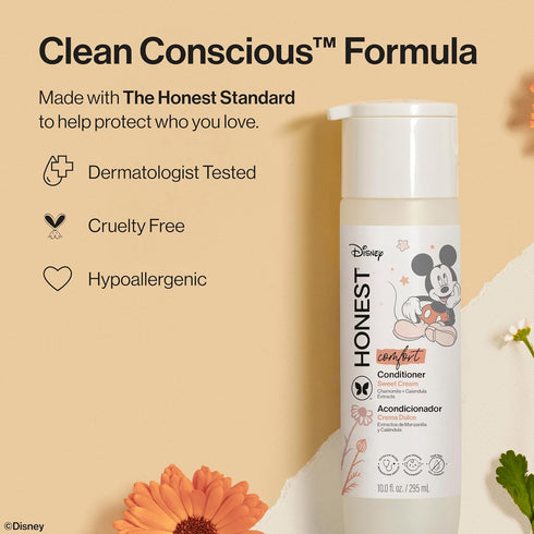 10 oz The Honest Company Silicone-Free Conditioner Gentle Enough for Baby Dermatologist Tested Tear Free Hypoallergenic