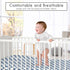Sweet Jojo Designs Fitted Baby Crib Sheets (Blue and White Gingham Checkered) for Boys, Infant Nursery, Toddler Room