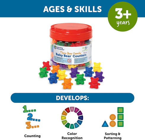 Counters 102 3+ Counters Counting Counters Learning Resources Baby Bear - Pieces, Ages | Grades Pre-K+ Toddler Learning